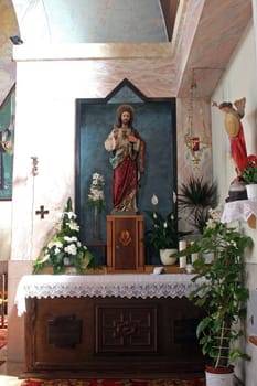 Sacred Heart of Jesus, altar in the church of Saint Anthony of Padua in Bjelovar, Croatia