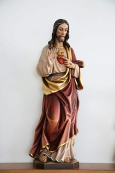 Sacred Heart of Jesus, statue in the church of Assumption of the Virgin Mary in Brodsko Vinogorje, Croatia