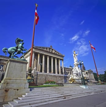 Parliament Building in Vienna, Austria