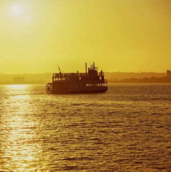 Ferry Boat in San Diego Bay, California