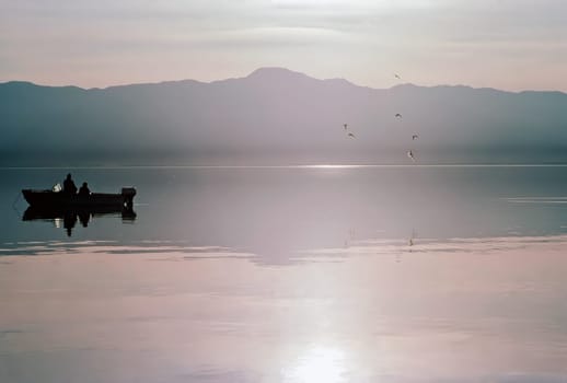 Tranquillity of Salton Sea in California