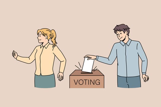 People vote select candidate at elections