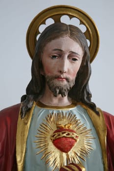 Sacred Heart of Jesus, statue in the church of Assumption of the Virgin Mary in Brodsko Vinogorje, Croatia