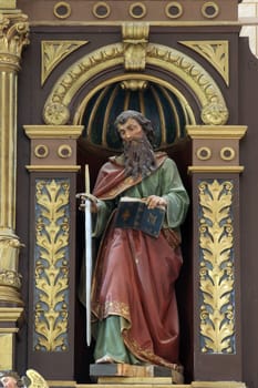 Saint Paul, Main altar in the Church of St. Martin in Breznicki Hum, Croatia