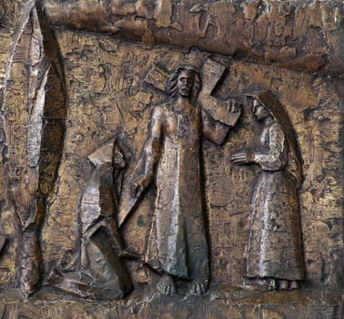 Way of the Cross, parish church of Our Lady outside the city in Sibenik, Croatia
