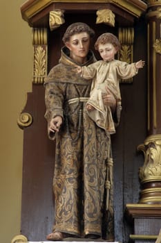 Saint Anthony of Padua, altar of the saint Valentine in the church of St. Martin in Breznicki Hum, Croatia