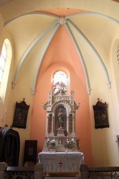 Immaculate Heart of Mary, altar in the Church of St. Maurus the Abbot in Bosiljevo, Croatia