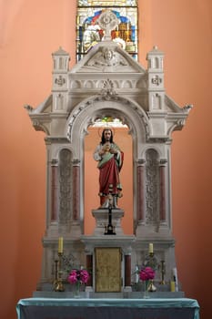 Sacred Heart of Jesus, altar in the Church of St. Maurus the Abbot in Bosiljevo, Croatia