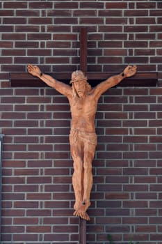 Crucifix in the parish church of the Holy Spirit in Staglisce, Zagreb, Croatia