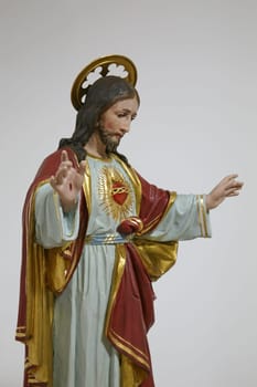 Sacred Heart of Jesus, statue in the church of Assumption of the Virgin Mary in Brodsko Vinogorje, Croatia