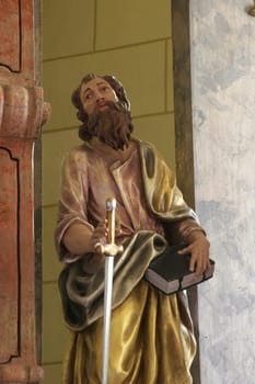 Saint Paul, Main altar in the Church of the Saint Brice of Tours in Brckovljani, Croatia