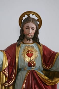 Sacred Heart of Jesus, statue in the church of Assumption of the Virgin Mary in Brodsko Vinogorje, Croatia