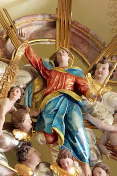 Assumption of the Virgin Mary, Main altar in the Church of the Saint Brice of Tours in Brckovljani, Croatia
