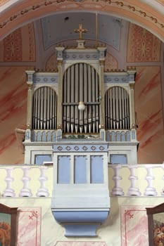 Organ in the Church of Saint Barbara in Carevdar, Croatia