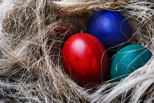 Easter Eggs in bird nest