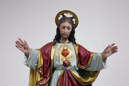 Sacred Heart of Jesus, statue in the church of Assumption of the Virgin Mary in Brodsko Vinogorje, Croatia