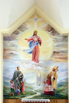 Assumption of the Virgin Mary by Marijan Jakubin, Church of the Saint Anne in Bjelovar, Croatia