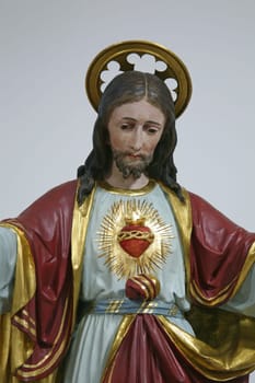 Sacred Heart of Jesus, statue in the church of Assumption of the Virgin Mary in Brodsko Vinogorje, Croatia