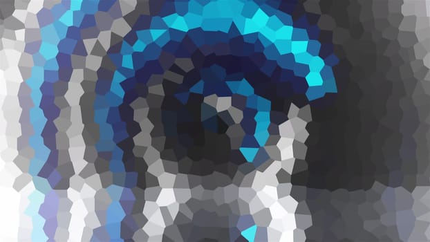 Polygonal textures in 3d render of antique wavy tracery. Ancient interior painting in creative roman and greek style. Triangular geometric shapes in digital warping.