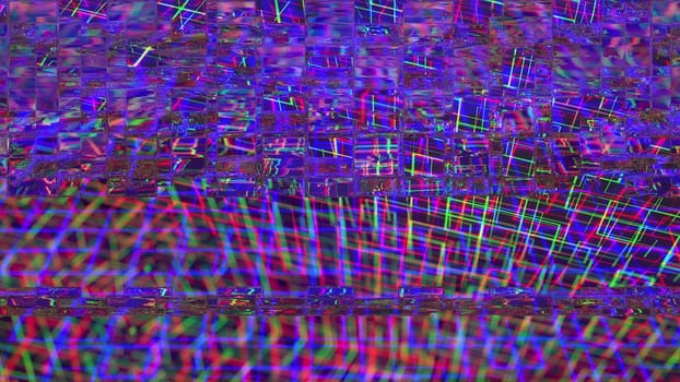 Glitch, pixel noise on the screen, computer generated. Bad Signal. Video damage. 3d rendering a digital background