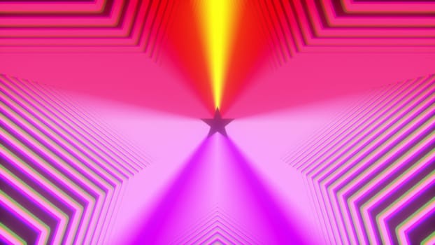 Futuristic pentagon ovals with vivid 3d render gradient. Synthwave retro 80s style party synth with mesh textures. Techno vaporwave with cosmic waves of energy frequencies and geometric curves.