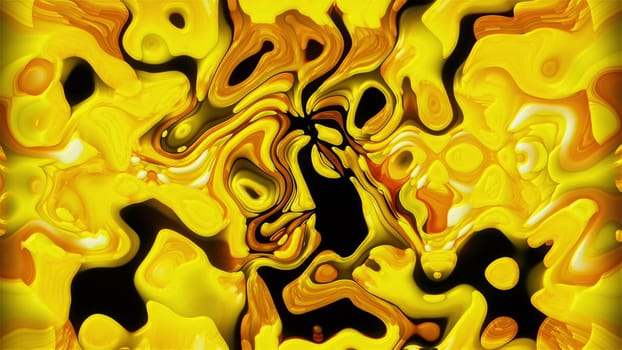 Futuristic liquid metal with 3d render of blurry spots. Abstract moving structures embodying flowing and pulsating energy. Dynamic mysterious futurism in modern design.