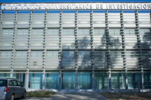 Badajoz, Spain - Oct 23th, 2021: University Research Institutes building. Badajoz Campus, Extremadura, Spain