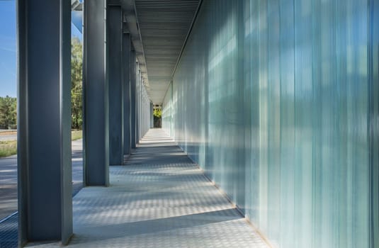 Badajoz, Spain - Oct 23th, 2021: University Research Institutes building. Badajoz Campus, Extremadura, Spain