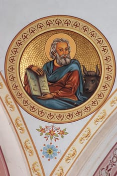 Saint Luke the Evangelist, fresco in the Cathedral of Saint Teresa of Avila in Bjelovar, Croatia