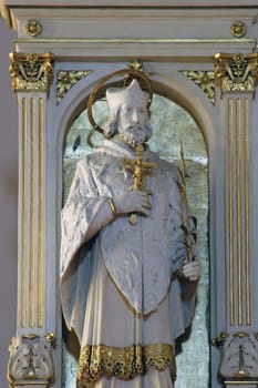 Saint John of Nepomuk, main altar in the Cathedral of Saint Teresa of Avila in Bjelovar, Croatia
