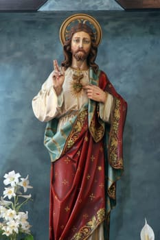 Sacred Heart of Jesus, altar in the church of Saint Anthony of Padua in Bjelovar, Croatia