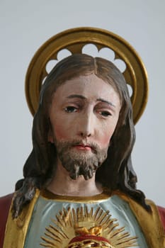 Sacred Heart of Jesus, statue in the church of Assumption of the Virgin Mary in Brodsko Vinogorje, Croatia