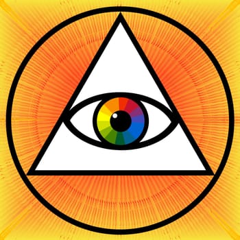 All-seeing occult  eye, Third eye, Eye of providence