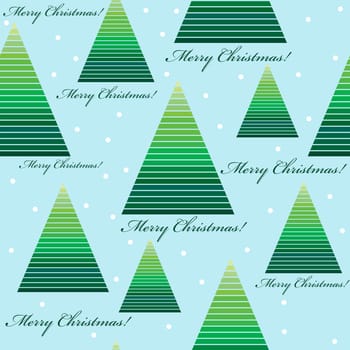 Christmas seamless background with stylized Christmas tree