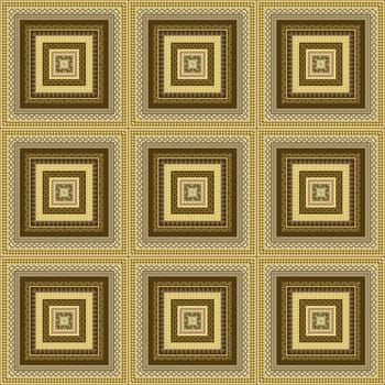 Ethnic background with geometric motifs squares