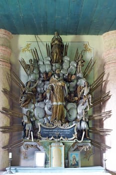 Altar of St. John of Nepomuk in the church of Our Lady of the Snows in Volavje, Croatia
