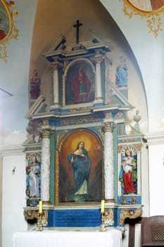 Altar of St. Mary in the church of Our Lady of the Snows in Volavje, Croatia