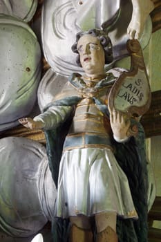 Saint Ladislaus, statue on the altar of St. John of Nepomuk in the church of Our Lady of the Snows in Volavje, Croatia
