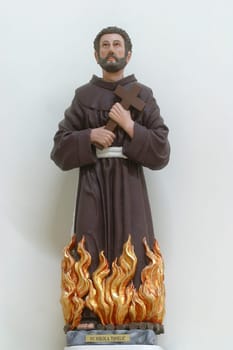 Saint Nicholas Tavelic, statue in the parish church of St. Paul in Retkovec, Zagreb, Croatia