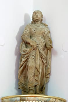Saint Helena, statue in the parish church of Saint Anthony of Padua in Vukmanic, Croatia