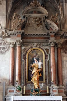 Our Lady of Mount Carmel, altar in the Cathedral of St. James in Sibenik, Croatia