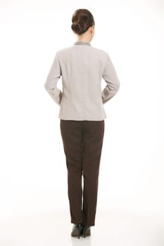 In a variety of occupation clothing cleaners stand in front of a white background