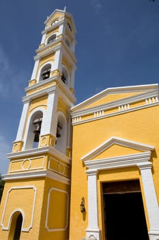 beautiful church of Xcaret in yucatan, mexico