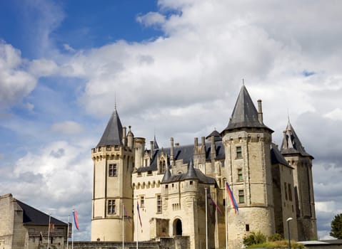 Castle of Saumur in loire valley, france