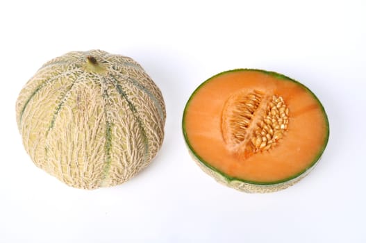 Melon on a white background