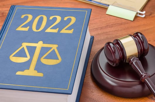 Law book with a gavel - 2022