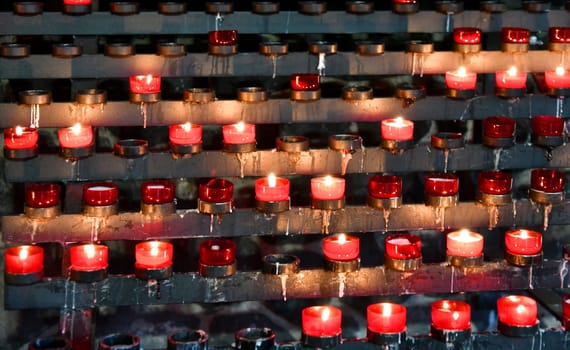 Memorial candles for sick and deceased people
