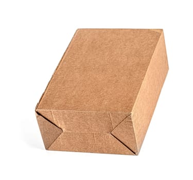 The Brown Cardboard Box isolated on a White background with clipping path