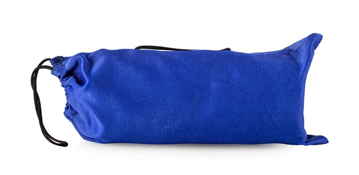 The blue cloth bag  isolated on white background