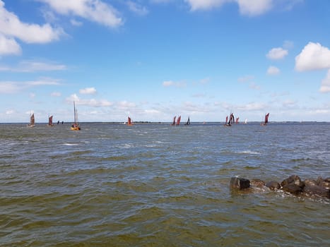 Zeesboot regattas take place annually in the Boddenlandschaft in Mecklenburg-Vorpommern. Zeesboot regattas take place annually in the lagoon landscape in Mecklenburg-Western Pomerania.